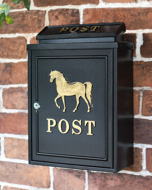 Horse motif post box