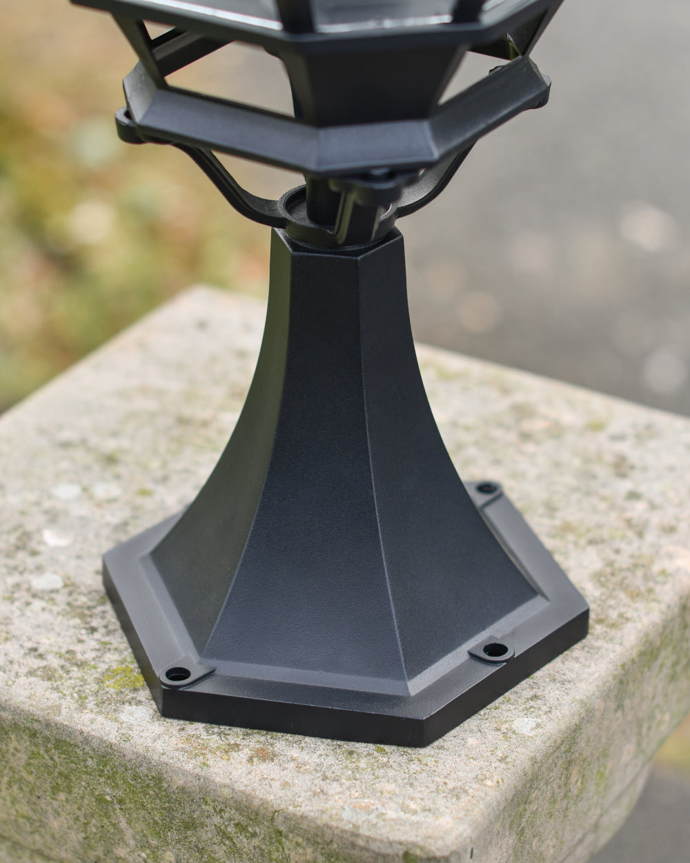 Matte-black lantern fixing plate 