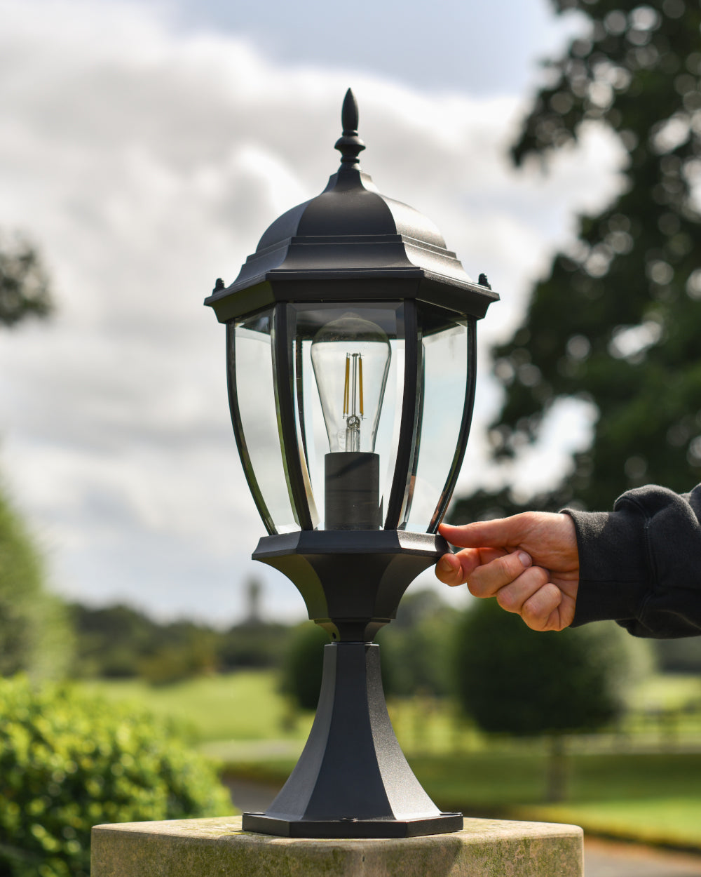 Victorian-inspired outdoor light 