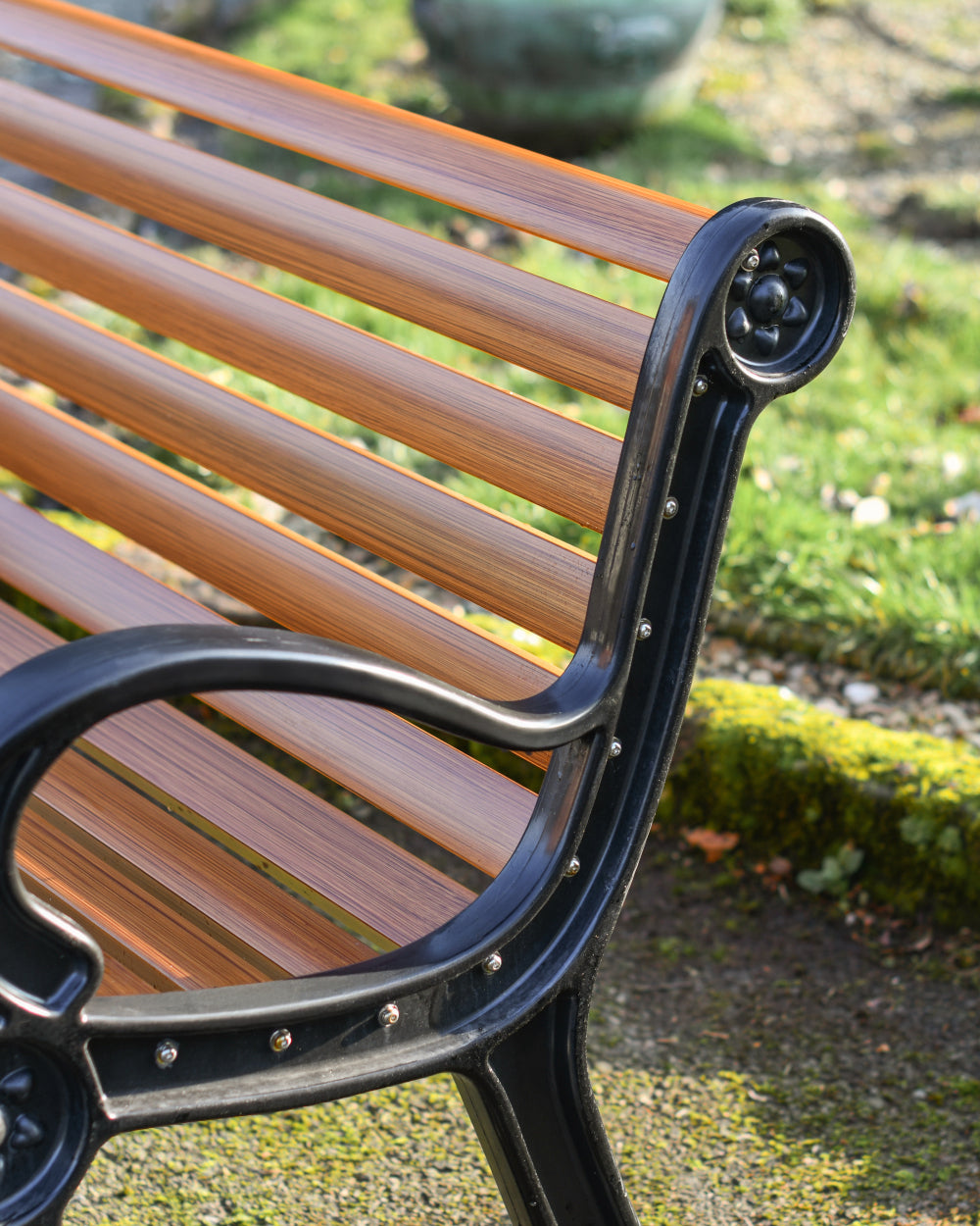 Wrought iron arm rests