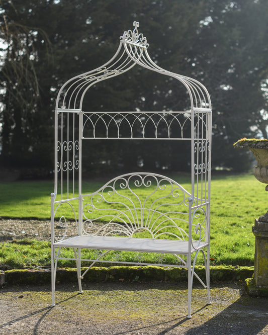 Arched garden bench