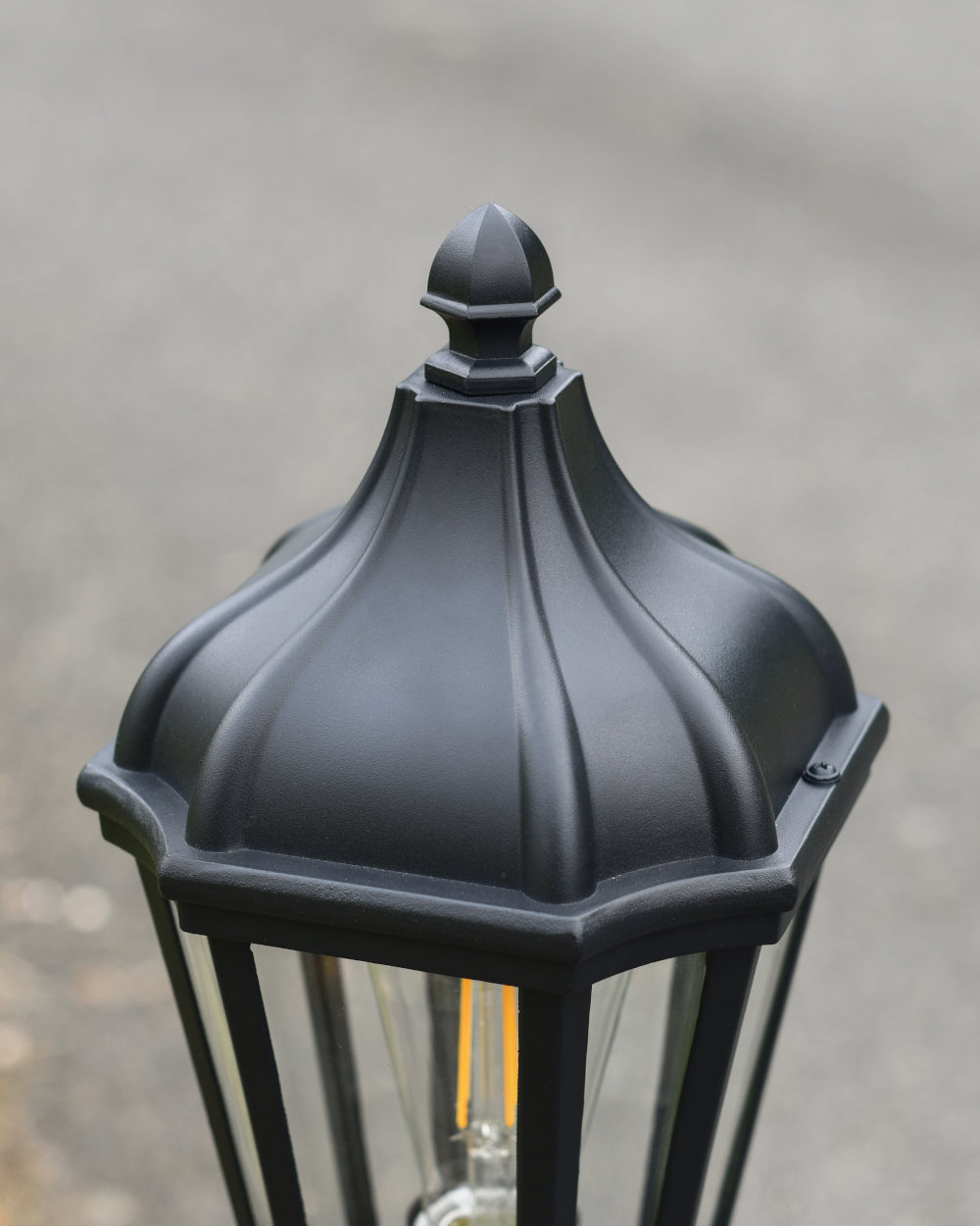 Detailed black lantern roof