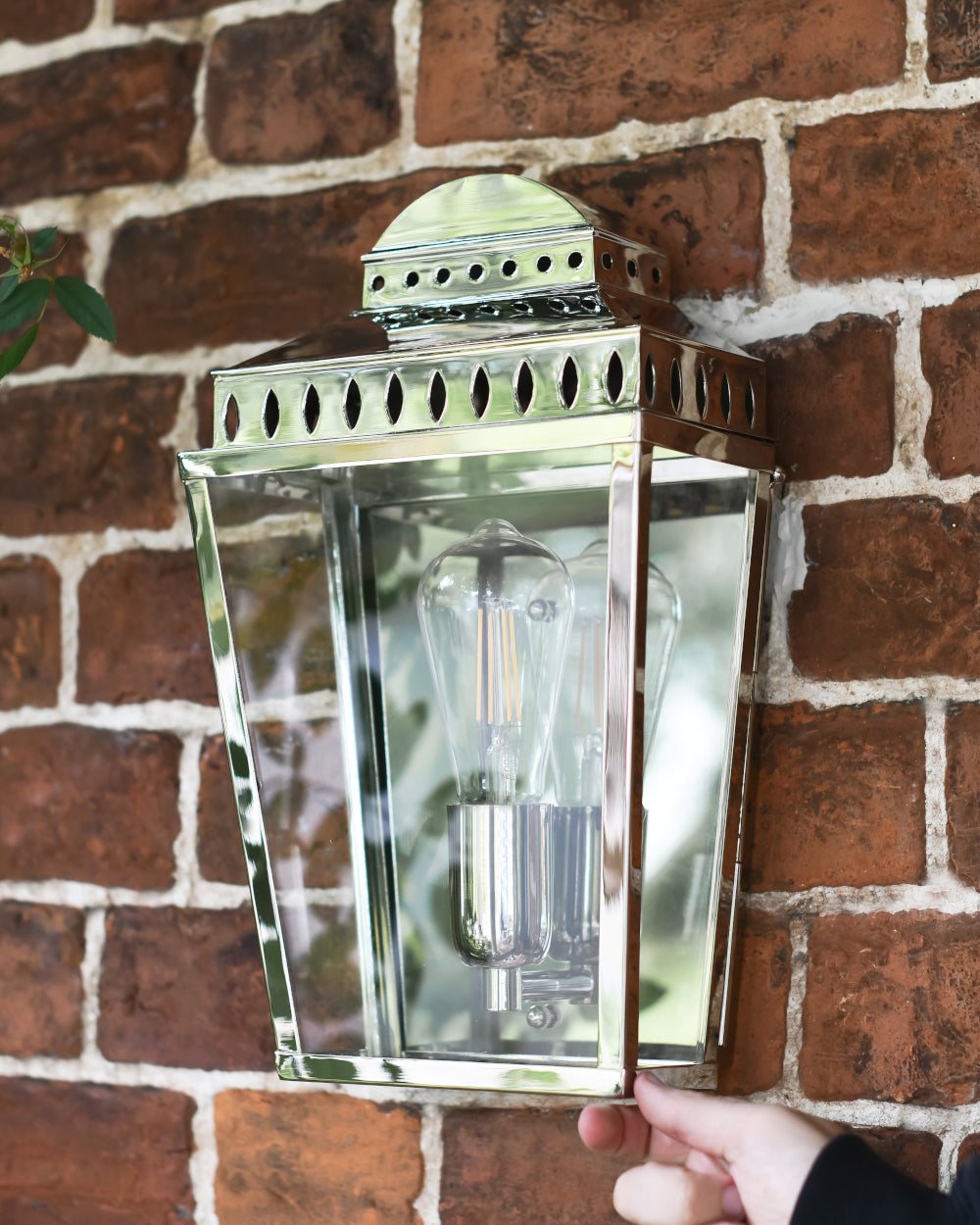 Nickel wall mounted light 