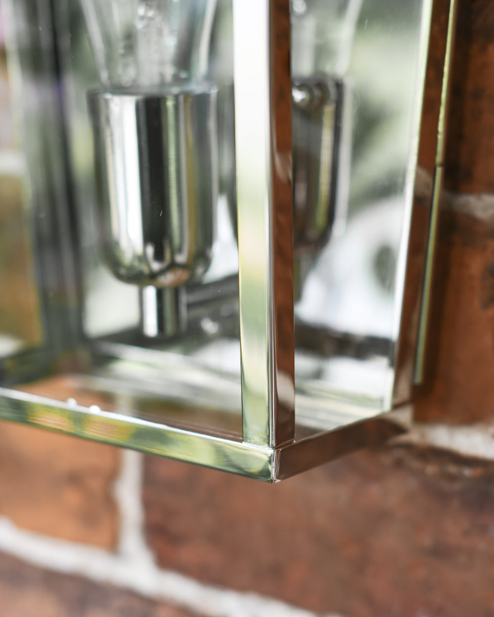 Lantern with clear panes