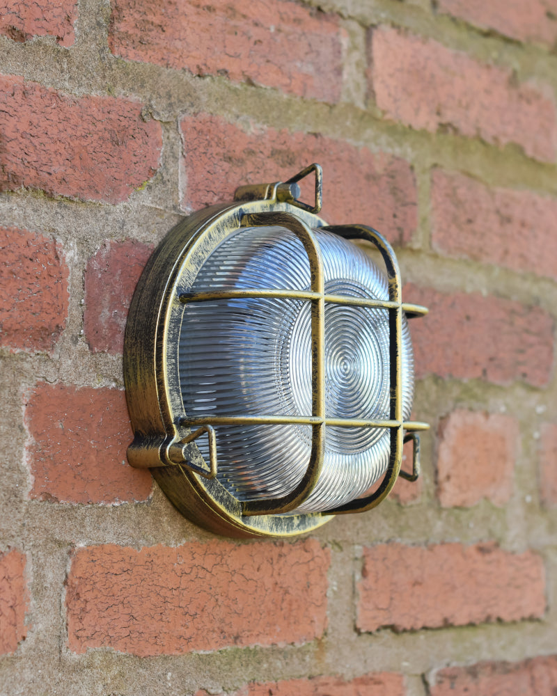 Side profile of the 'Butley' Maritime Flush Fit Wall Lantern