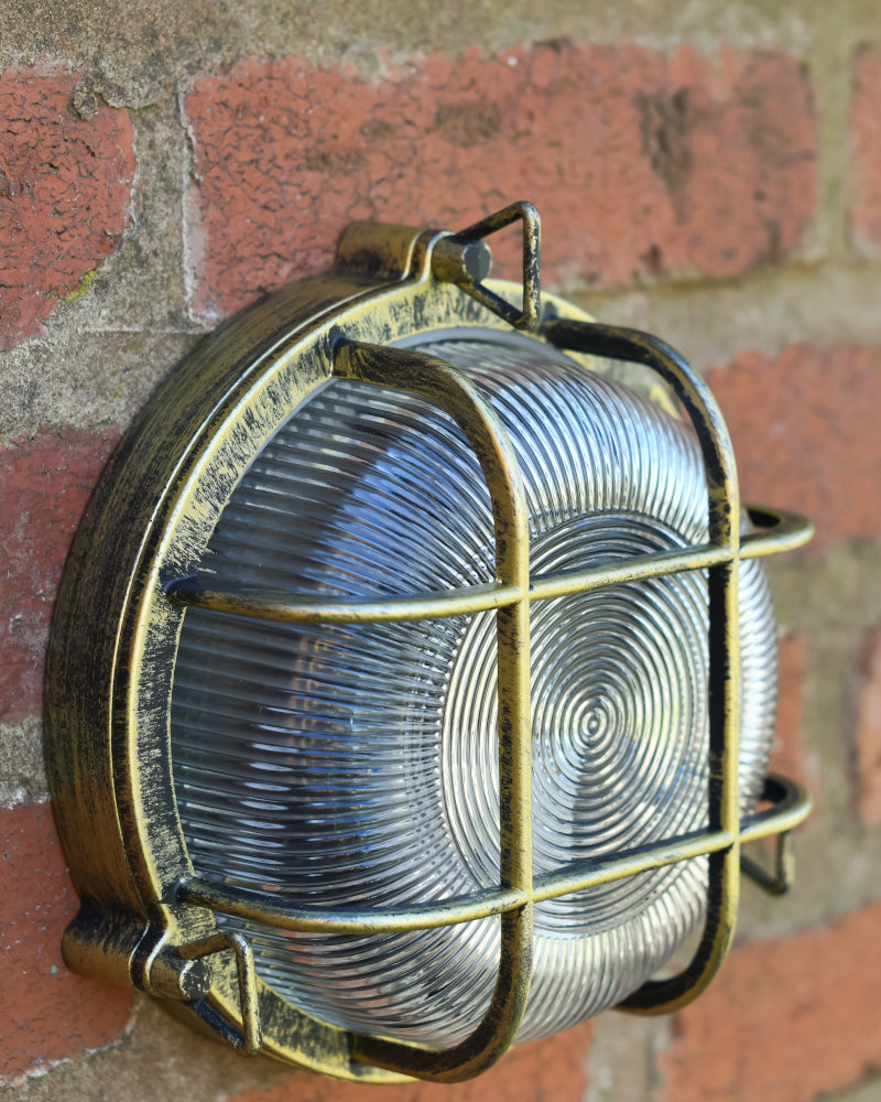 View of the top of the wall mountable lantern