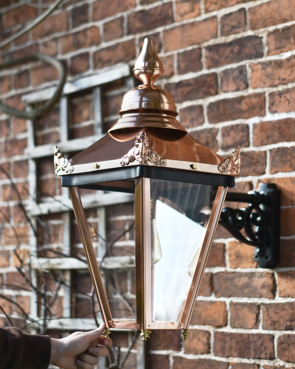 Top-fix copper lantern 