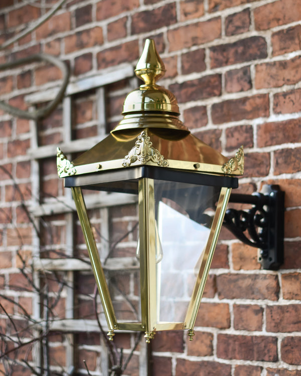 'Halton' Victorian Brass Square Wall Light