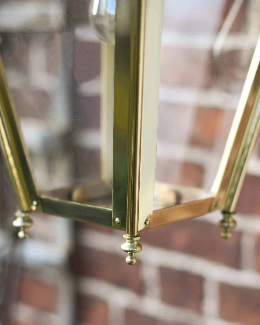 Lantern with glass panes