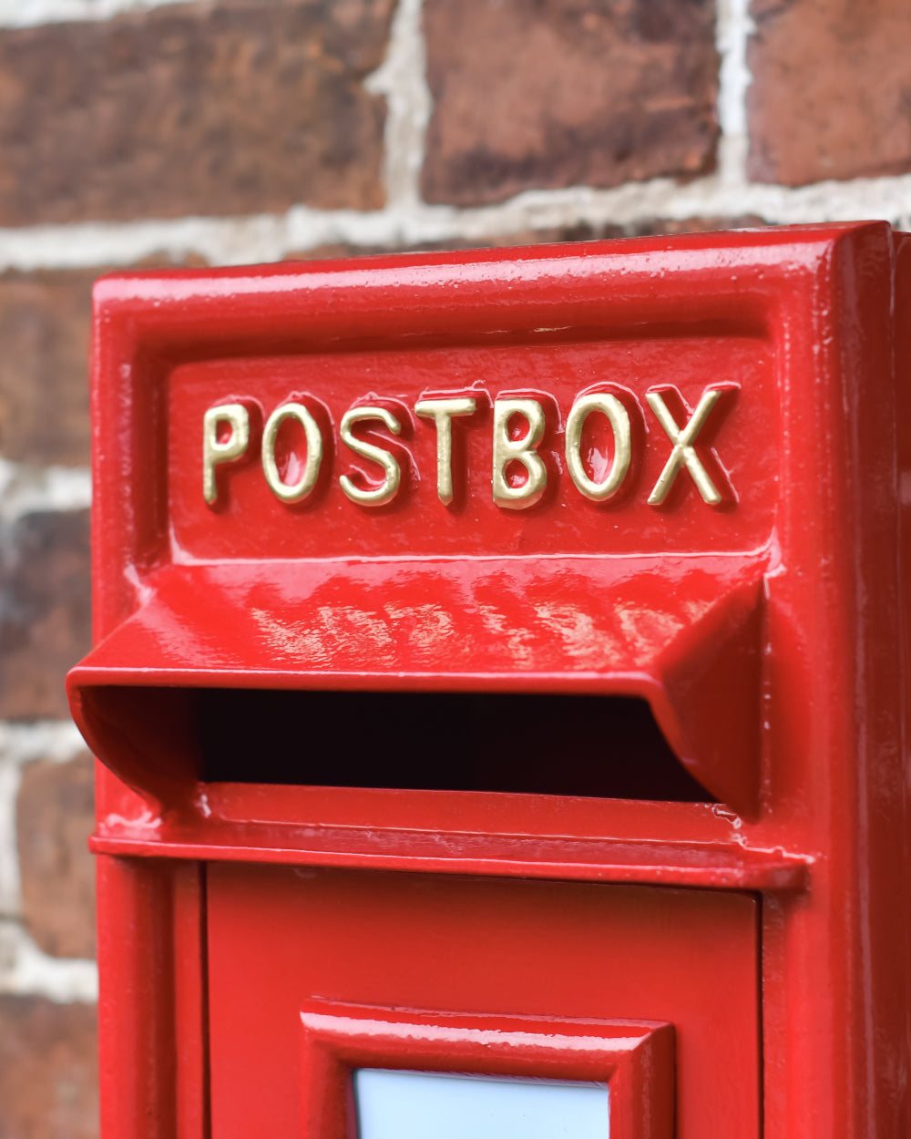 Gold lettering letter box 