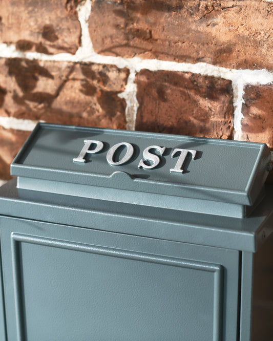Heavy duty grey post box