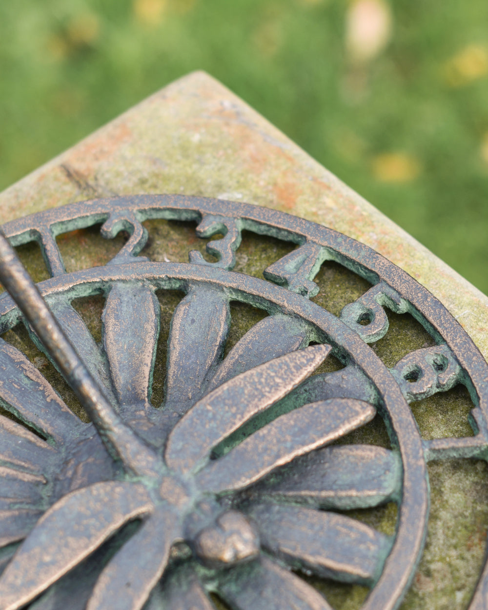 Verdant garden sundial 