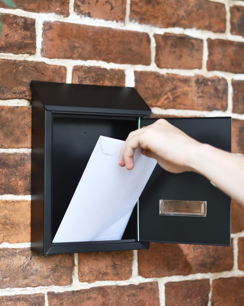 Hinged door mail box