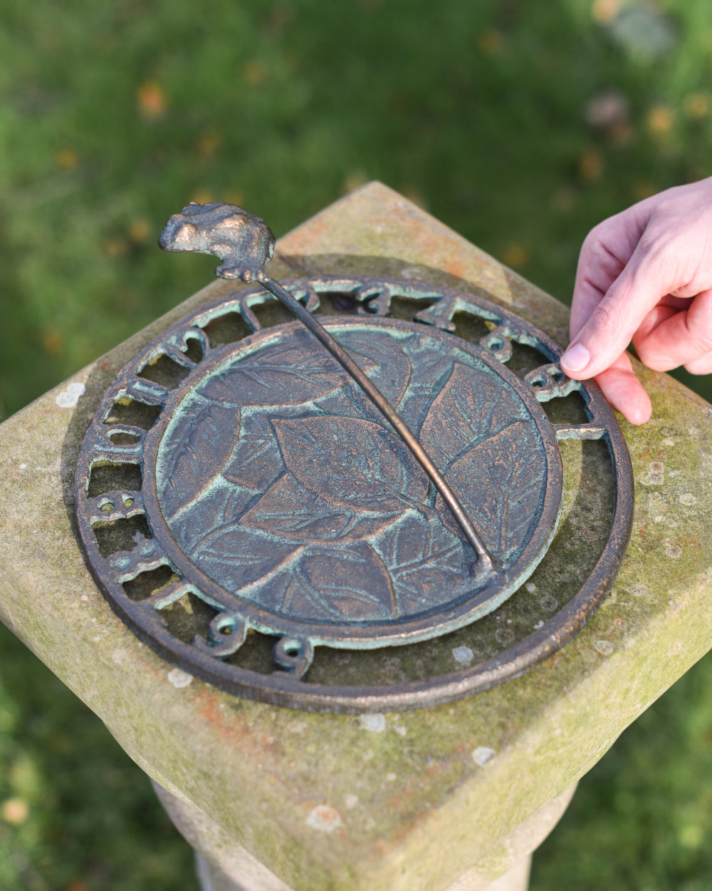 life -size scale on sundial 