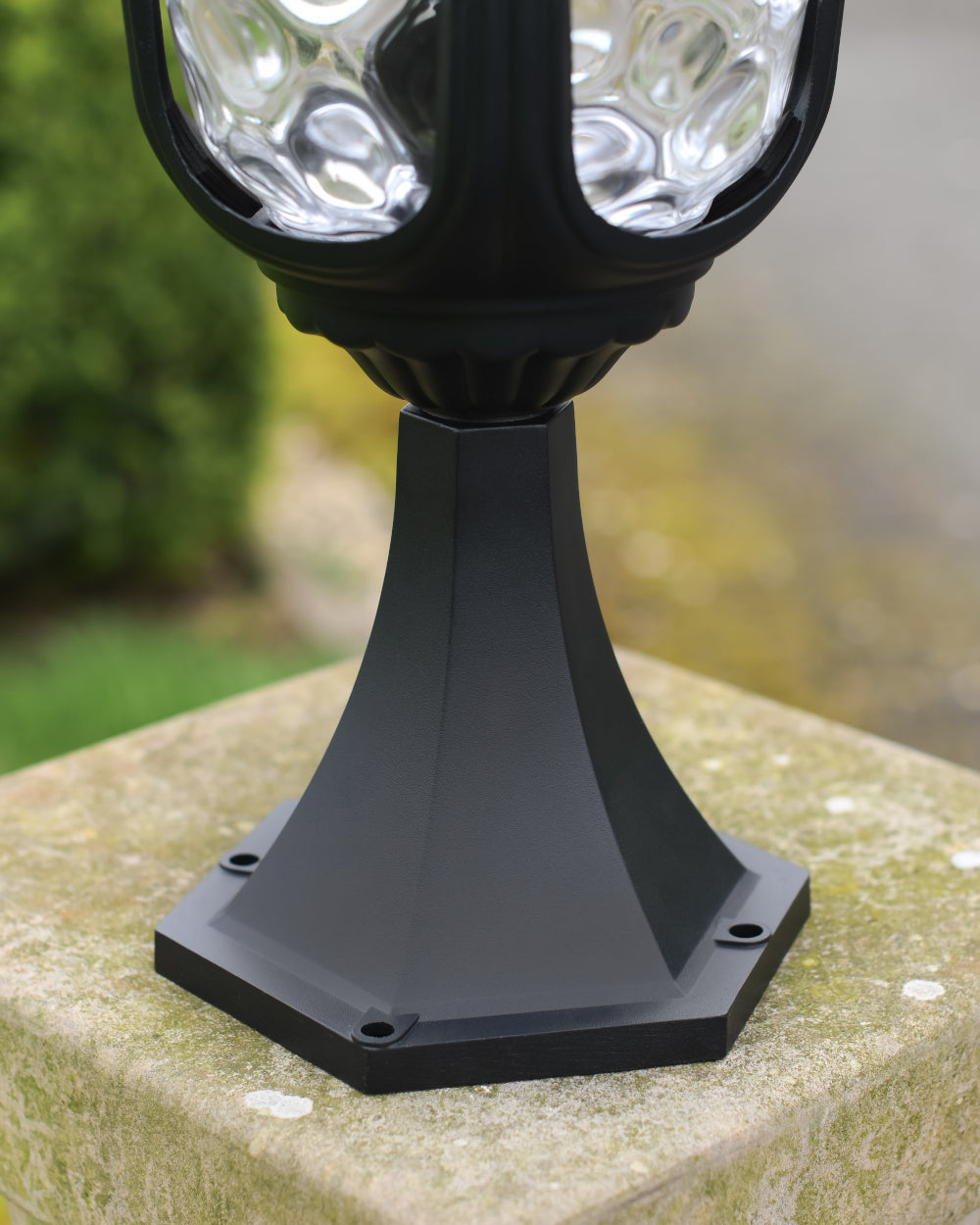 Black stand with fixings 