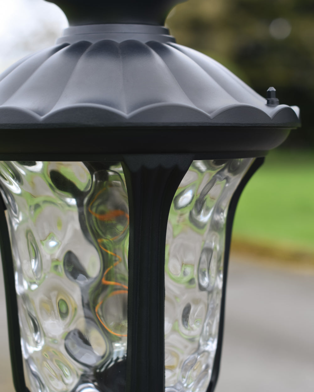 Outside light in matte black 