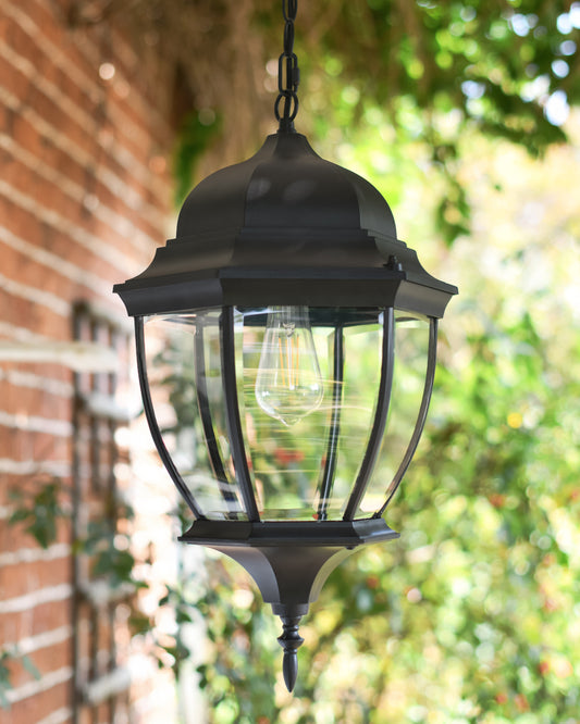 Chain hanging black lantern
