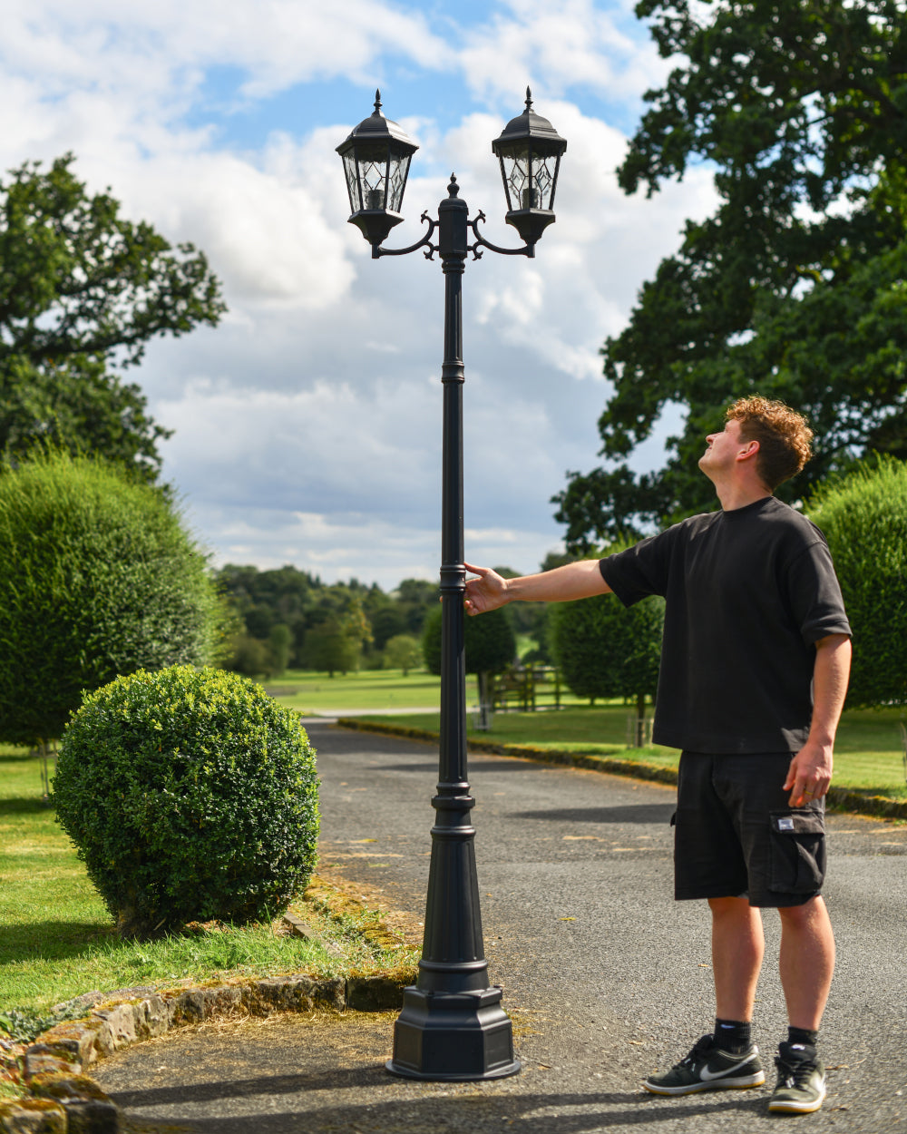 Victorian-inspired lamp post
