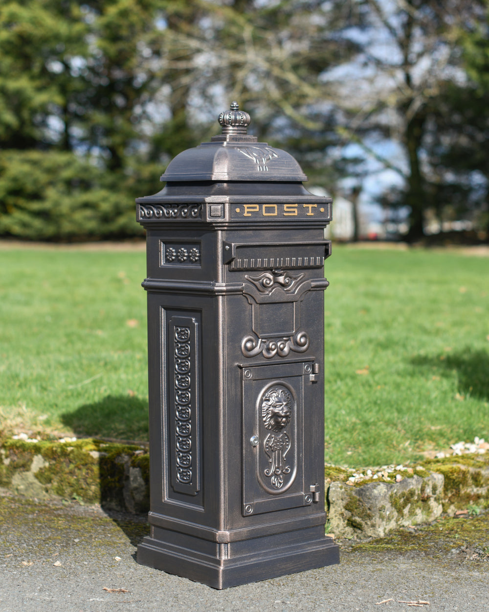 Ornate pillar post box 