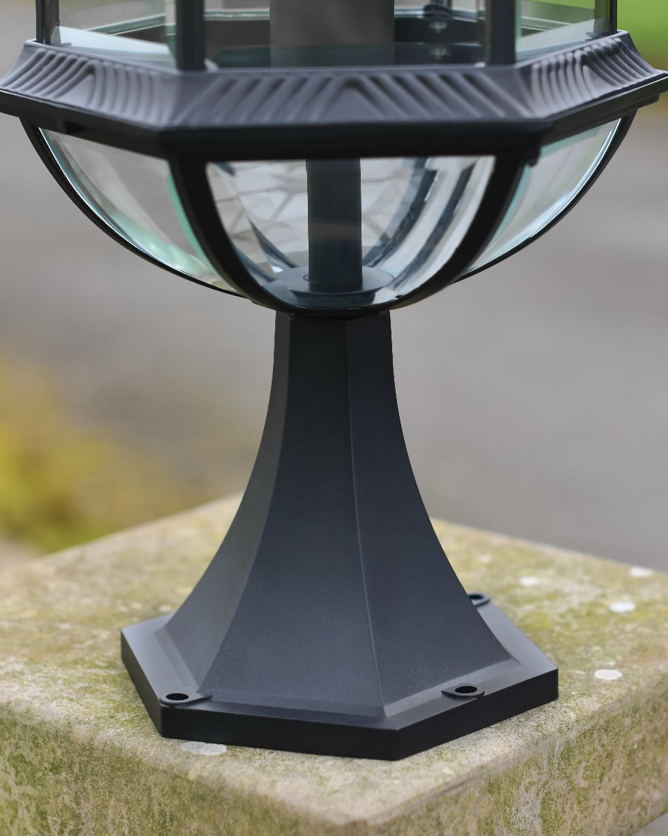 Glass 'Avis Cavea' Dome Pillar Light