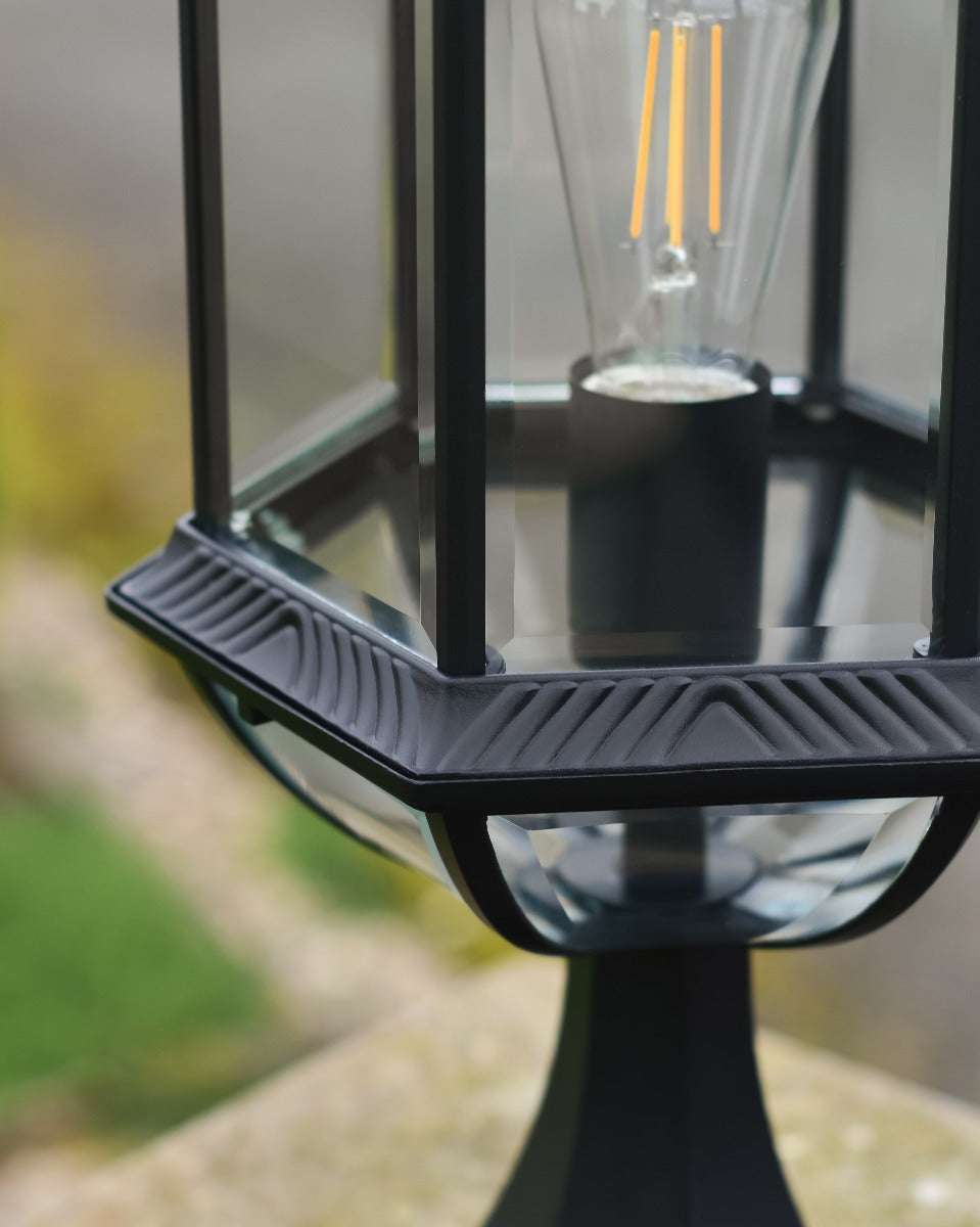 Glass 'Avis Cavea' Dome Pillar Light