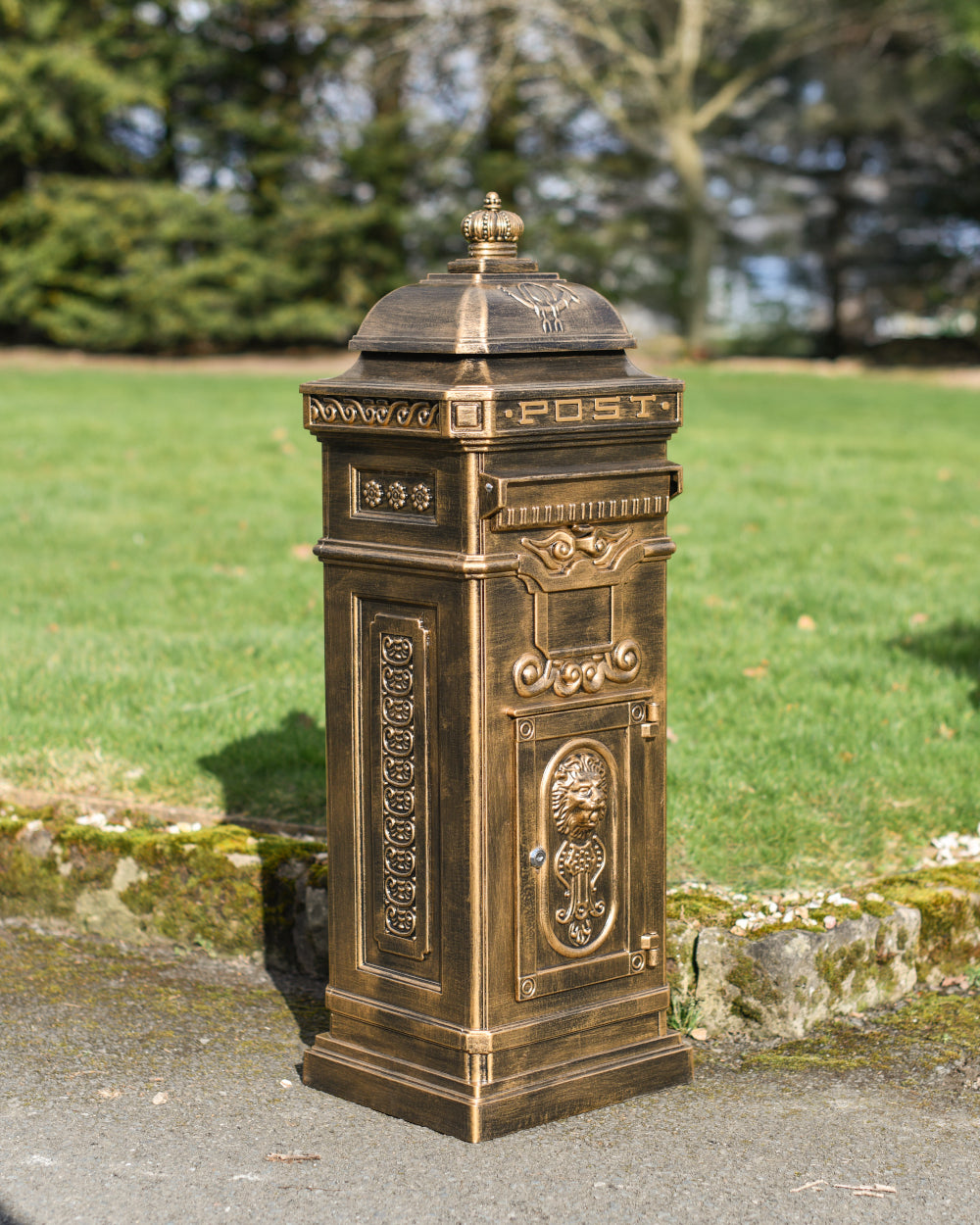 Antique freestanding post box 
