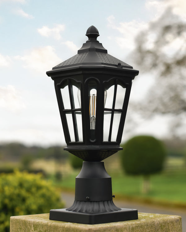 'Binfield' Black Pillar Light