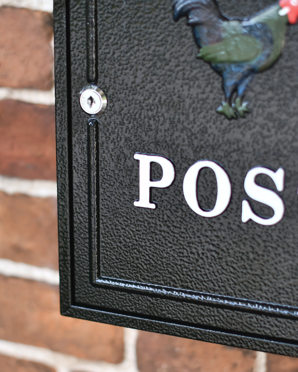Front locking post box