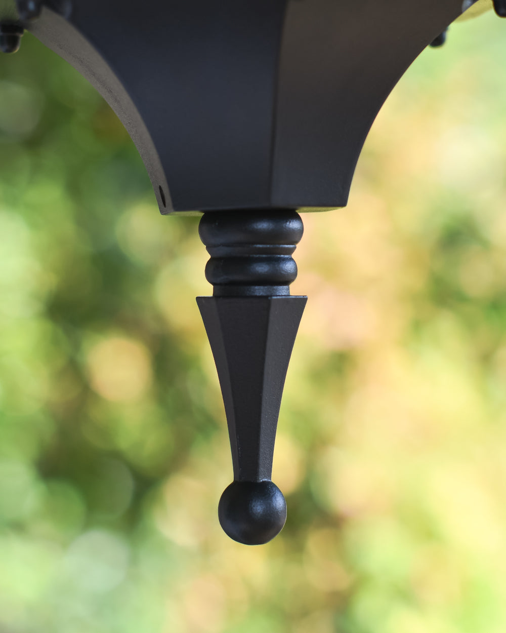 Traditional black chained lantern 
