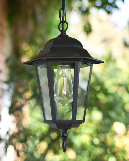 Hanging black lantern