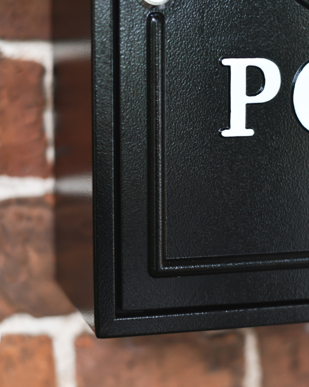 Galvanised-steel letter box