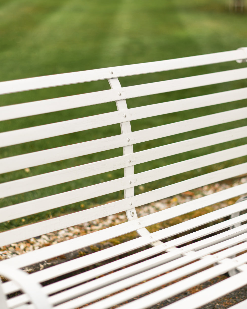 Cream iron bench panelling