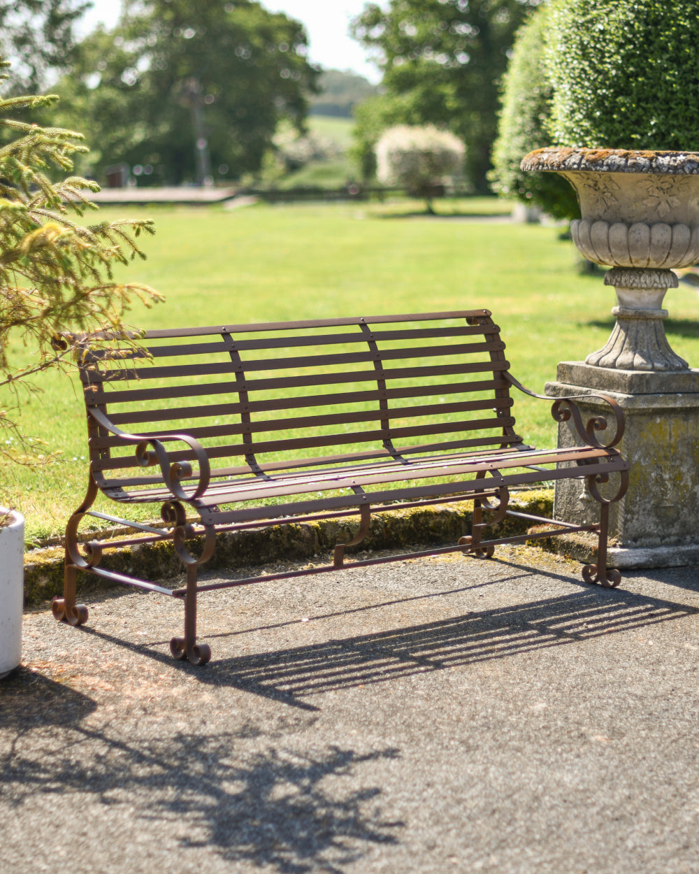 Rustic garden bench