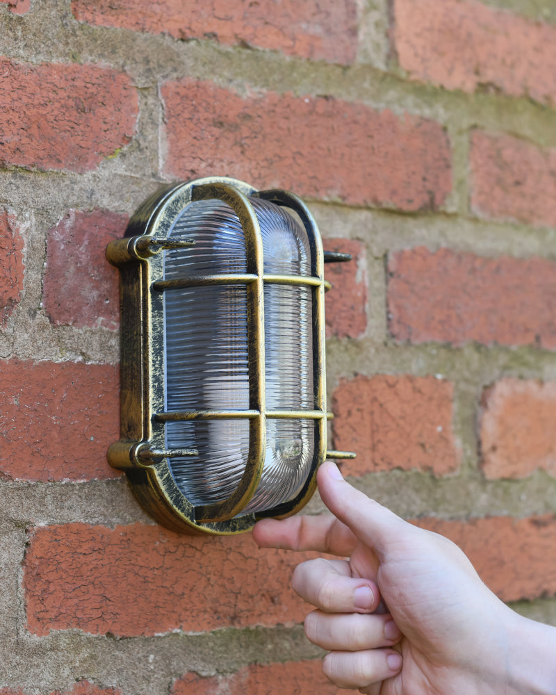 Life size scale of the 'Dukenfield' Small Nautical Inspired Wall Light 