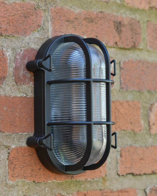 'Dunham' Small Black Maritime Wall Light 