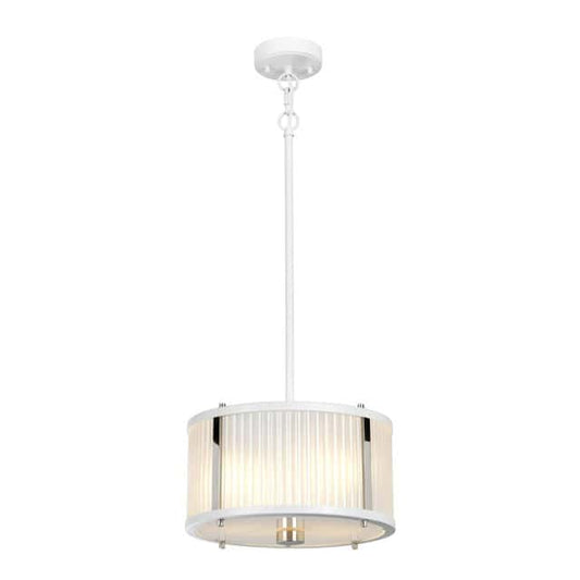 'Dunraven' White Contemporary Pendant Light - thumbnail