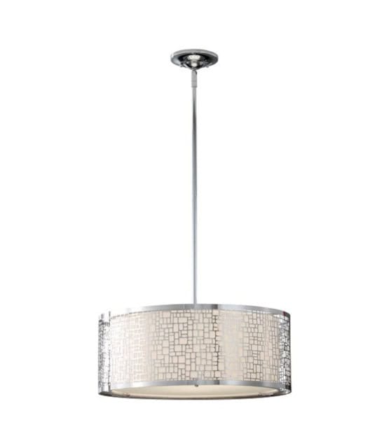 'Eccleston' Pendant Light With Metal Lamp Shade - thumbnail 