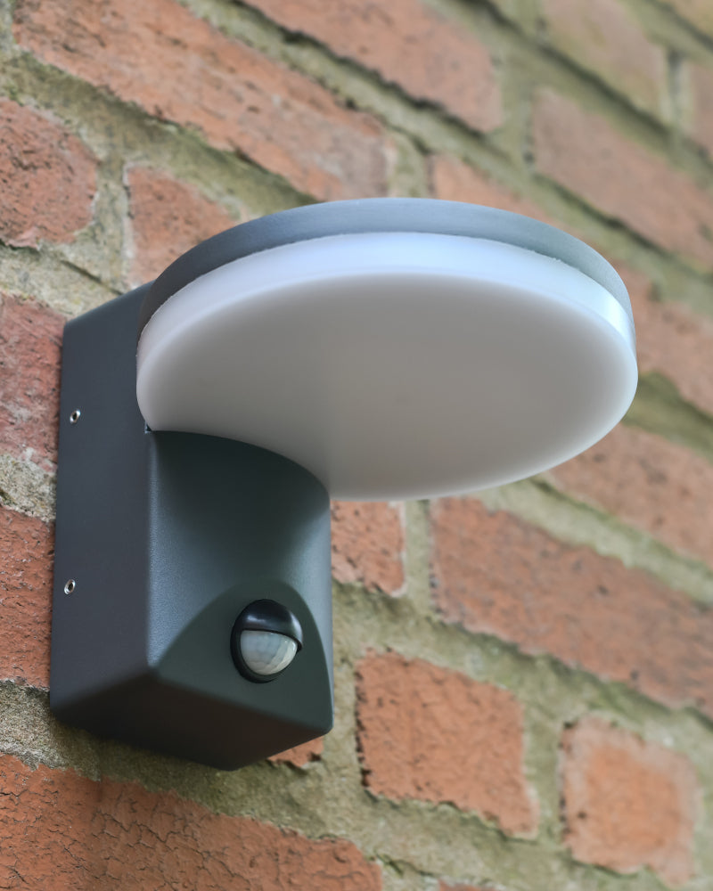 Underneath view of the modern wall light