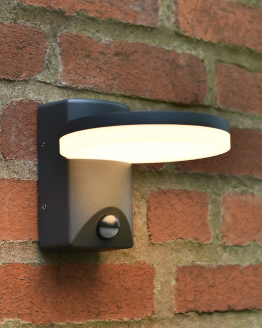 The 'Ednaston' wall light lit up
