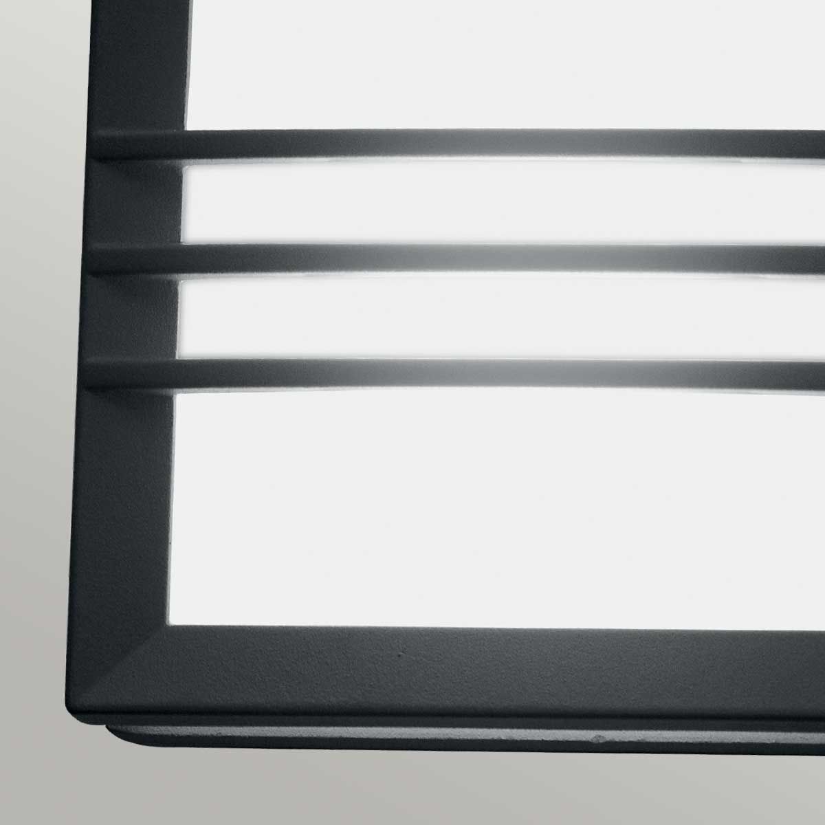 Contemporary Square LED Triple Stripe Flush Wall or Ceiling Light detail 1
