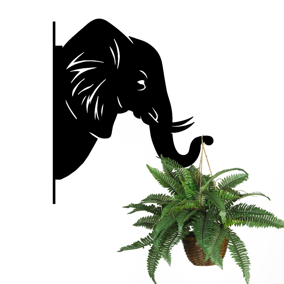 "Elephant Trunk" Garden Hanging Basket Bracket With Planter