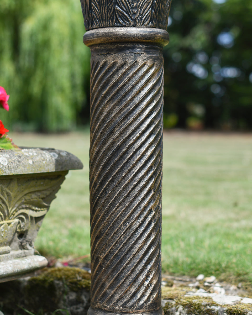 View of the ornate twist column 