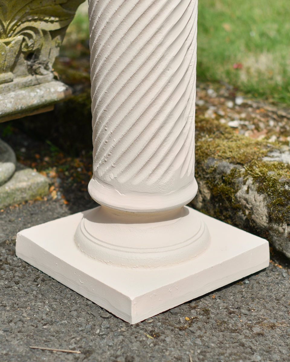 Close up of the square base