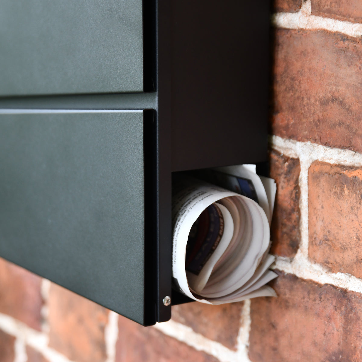 Close up of the newspaper holder