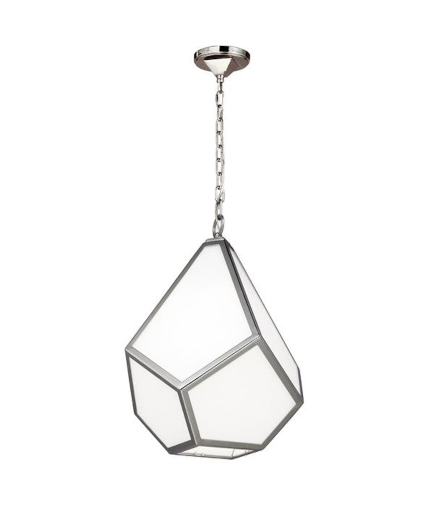 'Endon' Geometric Pendant Light In Polished Nickel 