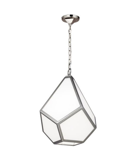 'Endon' Geometric Pendant Light In Polished Nickel 