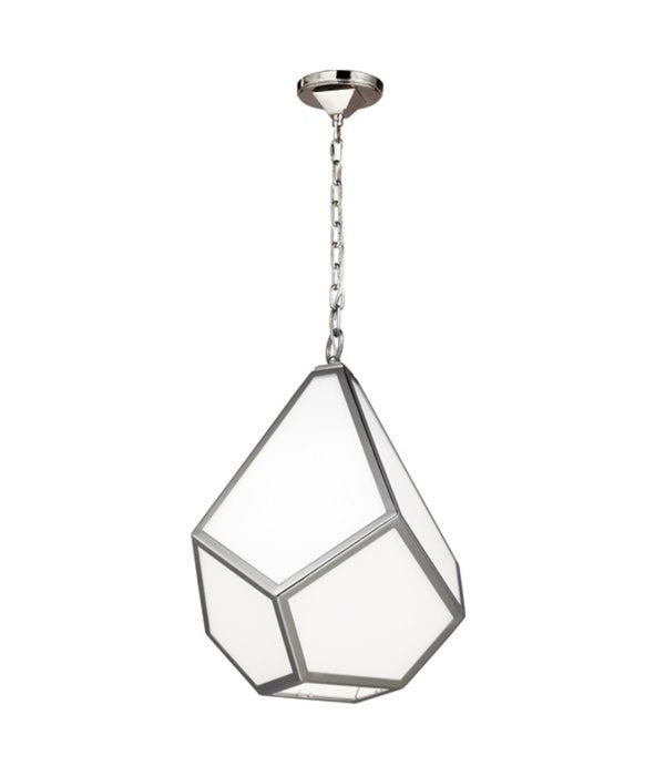 'Endon' Geometric Pendant Light In Polished Nickel