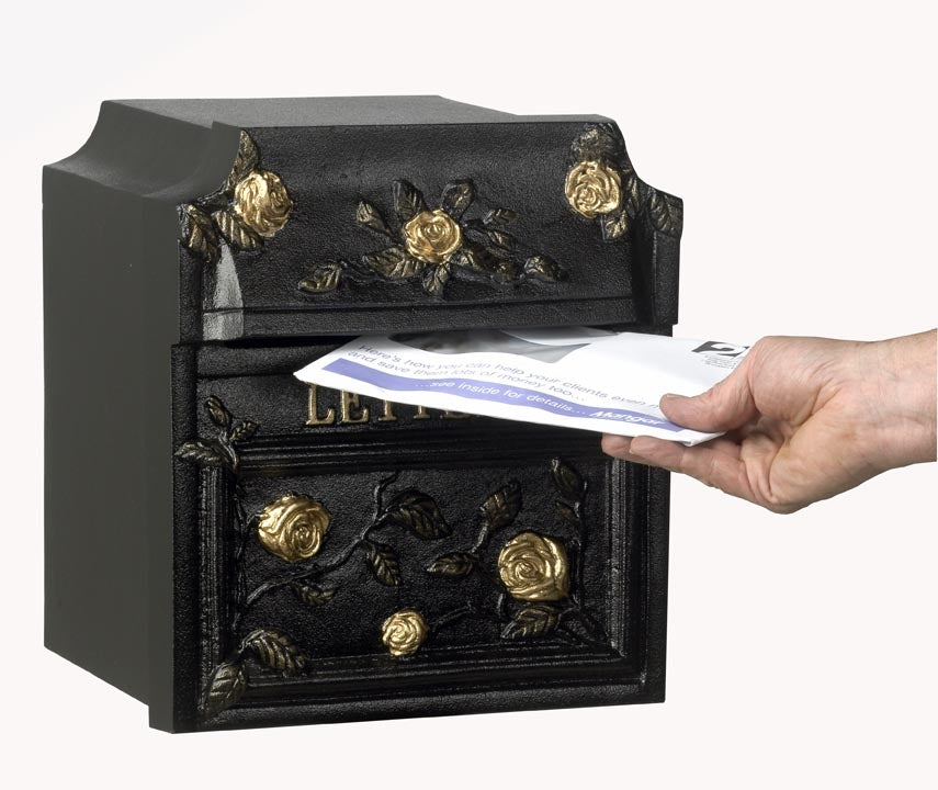 Period English Rose post box