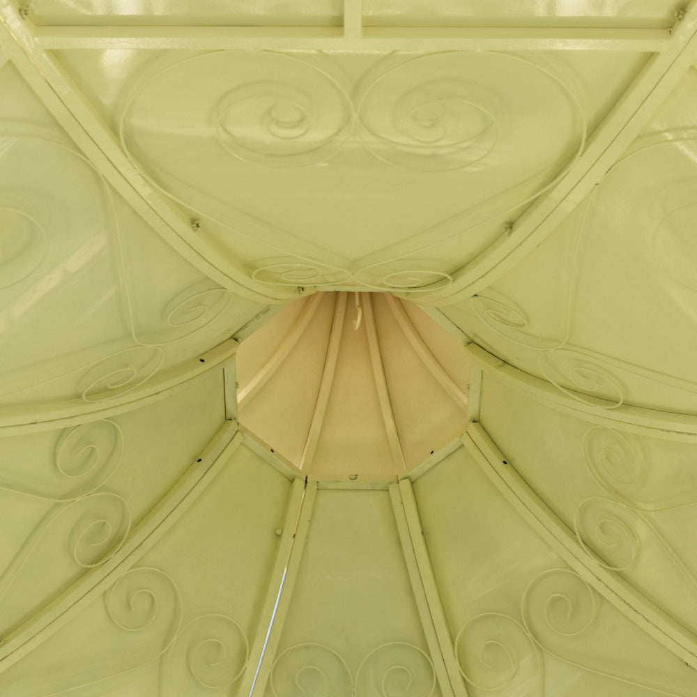 Inside the cream roof 
