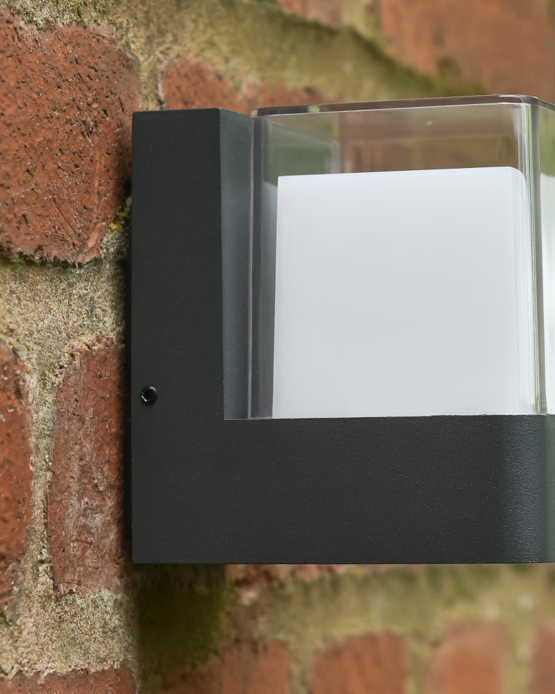 Magnified view of the LED wall light backplate